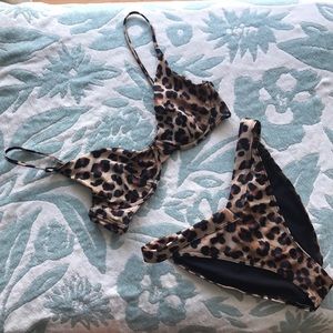 Leopard Print Bikini Set